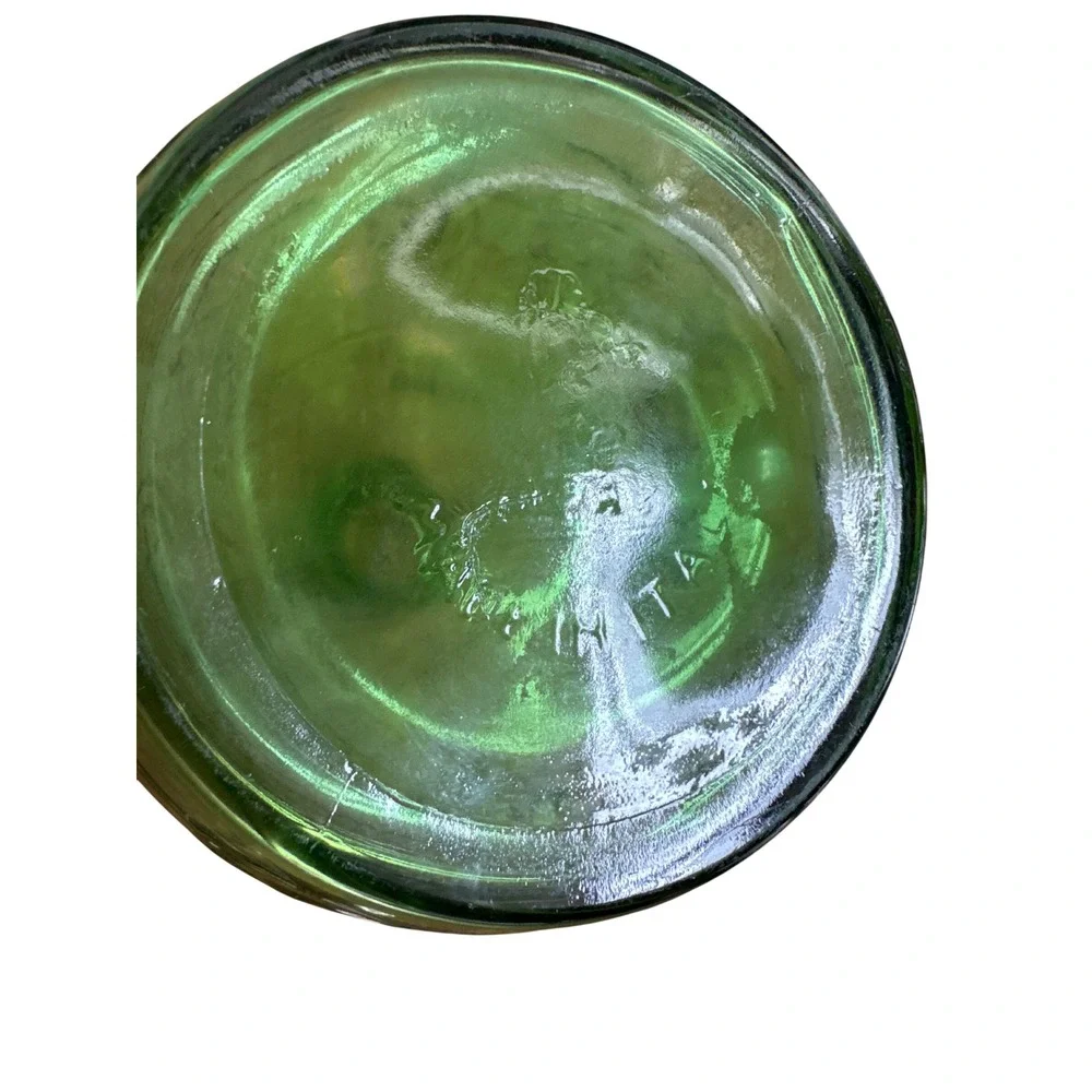 Vintage Italian‎ Green Glass Star Moon Celestial Decanter Vase Made in Italy 5